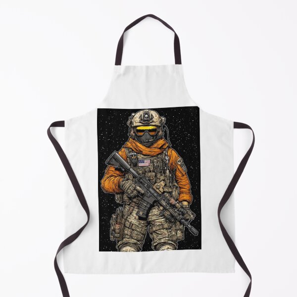 Item preview, Night Ops Soldier Wearing Orange Scarf Under Stars designed and sold by Piotrek0001.