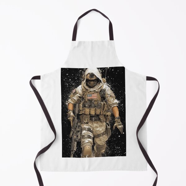 Item preview, Ghostly Operator With Skull Mask In Winter Camouflage designed and sold by Piotrek0001.