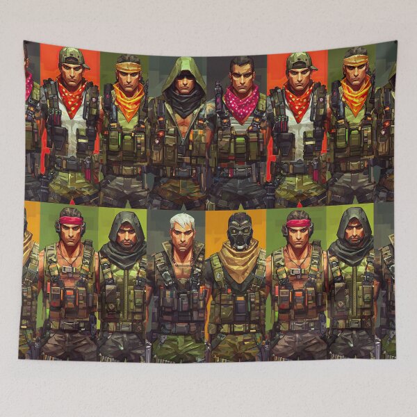 Item preview, Vibrant Squad Character Selection Screen With Tactical Heroes designed and sold by Piotrek0001.