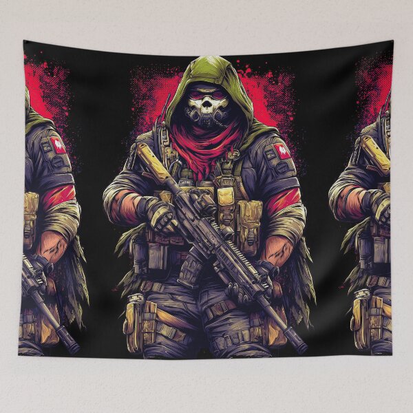 Item preview, Grim Reaper Soldier With Skull Mask And Hood designed and sold by Piotrek0001.