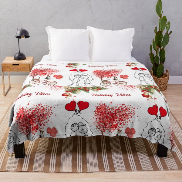 Item preview, Christmas Love Aesthetic – Couple with Heart Balloons & Dog Holiday Design designed and sold by GraphixKing999.