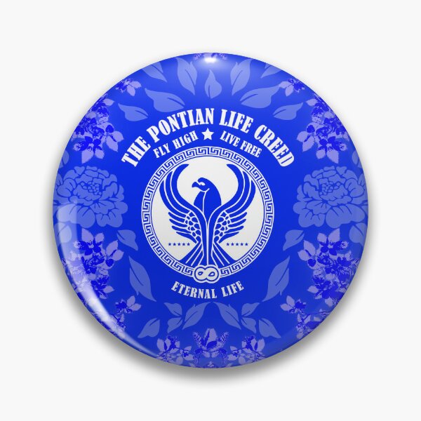 Item preview, Blue Vibe with the Pontian creed message - Fly High, Live Free - Eternal Life designed and sold by SueKnox.