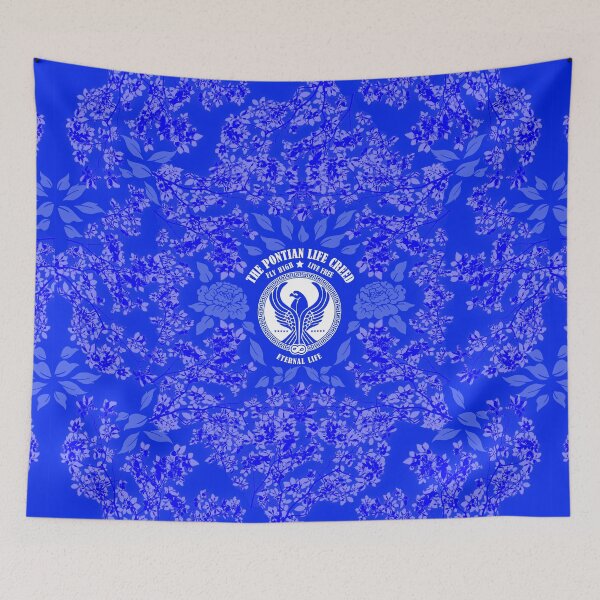 Item preview, Blue Vibe with the Pontian creed message - Fly High, Live Free - Eternal Life designed and sold by SueKnox.