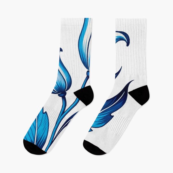 Item preview, Blue Azulejo Tulip Flower Illustration  designed and sold by vivaportugalstore.