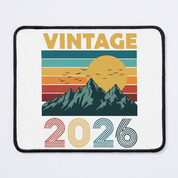 Item preview, Vintage 2026 T-Shirt Retro Sunset Mountains Design Born in 2026 Groovy Style Birthday Gift designed and sold by mantra2023.