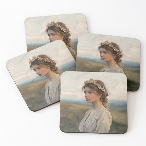 Item preview, Snow-Covered Orange Amps Mountain Range designed and sold by Joananature.