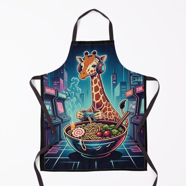 Item preview, Giraffe Gamer Ramen Neon Arcade designed and sold by FemmeForge.
