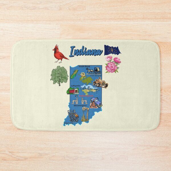 Item preview, Indiana Pride, The Ultimate State Landmarks & Symbols Map designed and sold by mashmosh.