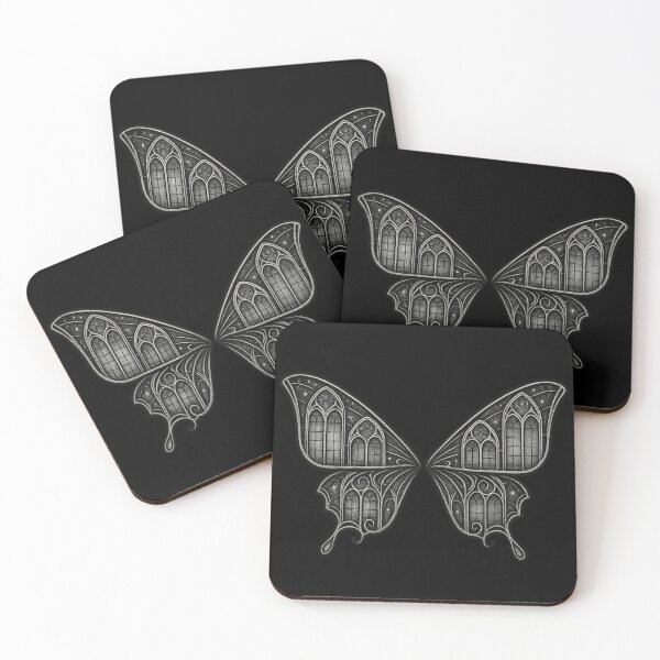 Item preview, Gothic Butterfly Cathedral Wings – Dark Academia Moth Art designed and sold by Mouraludia.