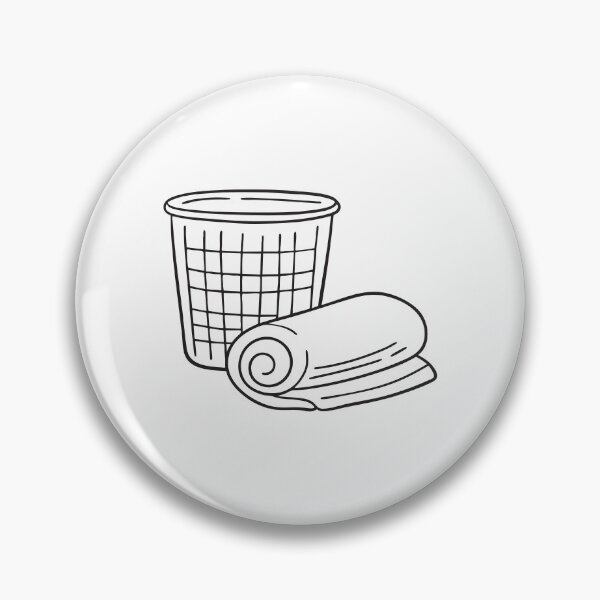 Item preview, A towel rolled up near an empty laundry basket designed and sold by rasagamastore.