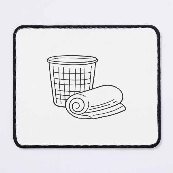 Item preview, A towel rolled up near an empty laundry basket designed and sold by rasagamastore.