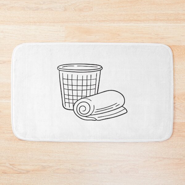Item preview, A towel rolled up near an empty laundry basket designed and sold by rasagamastore.