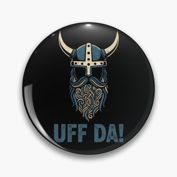 Item preview, Uff Da Norwegian Quote Scandinavian Viking Helmet Beard Man designed and sold by Alexis Art Collection.