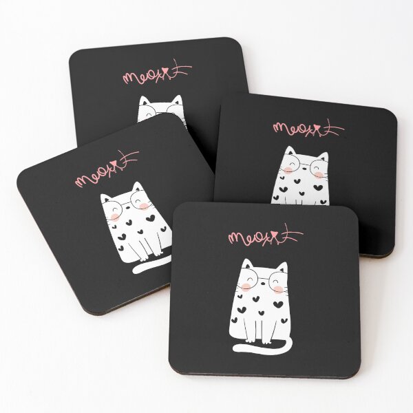Item preview, Cat with Hearts and Meow designed and sold by IN Tales.
