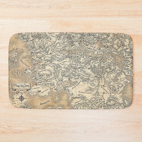 Item preview, Poster Annotated Map Of Faerun Painting designed and sold by pameLlapOllis.