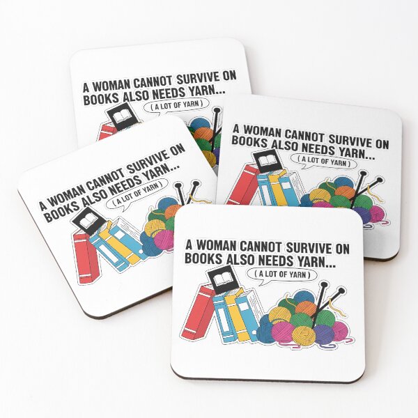 Item preview, Woman Needs Books And Yarn Quote designed and sold by Carther1990.