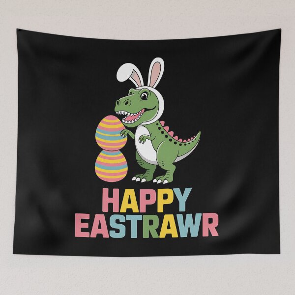 Item preview, Happy Eastrawr Trex Easter Bunny Egg Funny Dinosaur Kids designed and sold by JonathalIngham.