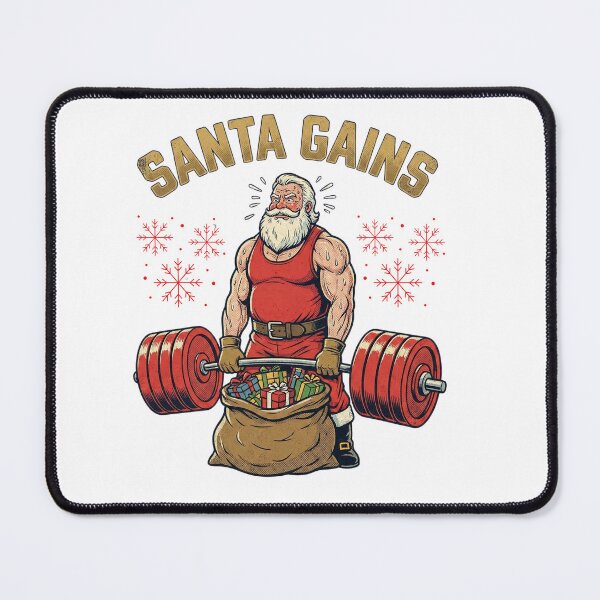 Item preview, Funny santa gym christmas – jacked Santa lifting gifts | hilarious holiday fitness tee gift for gym lovers designed and sold by wellie-chic.