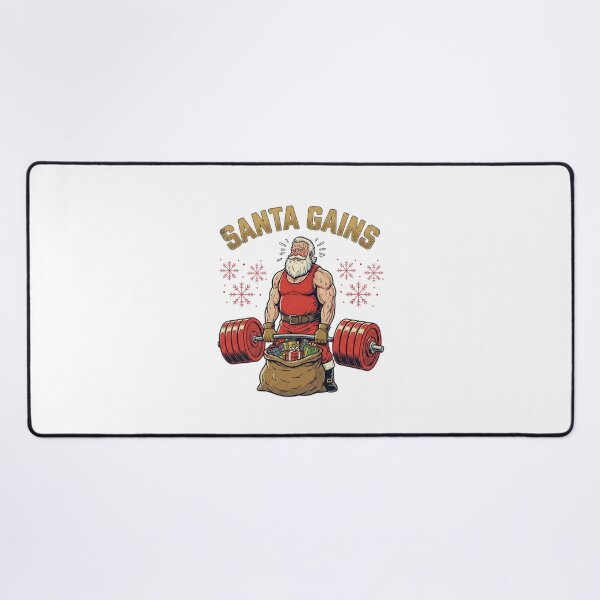 Item preview, Funny santa gym christmas – jacked Santa lifting gifts | hilarious holiday fitness tee gift for gym lovers designed and sold by wellie-chic.