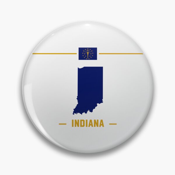 Item preview, Indiana State Pride - Classic Blue & Gold Flag Silhouette designed and sold by mashmosh.