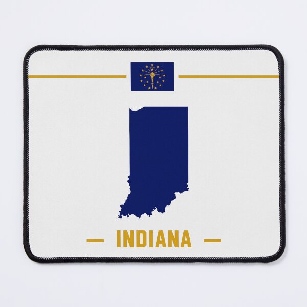 Item preview, Indiana State Pride - Classic Blue & Gold Flag Silhouette designed and sold by mashmosh.