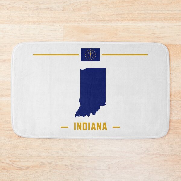 Item preview, Indiana State Pride - Classic Blue & Gold Flag Silhouette designed and sold by mashmosh.