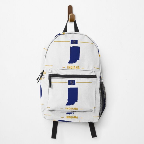 Item preview, Indiana State Pride - Classic Blue & Gold Flag Silhouette designed and sold by mashmosh.