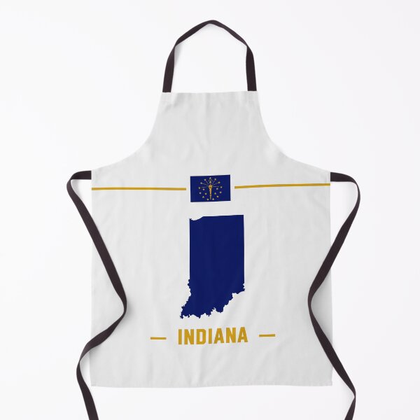 Item preview, Indiana State Pride - Classic Blue & Gold Flag Silhouette designed and sold by mashmosh.