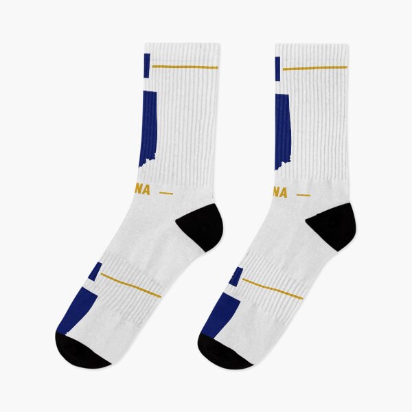 Item preview, Indiana State Pride - Classic Blue & Gold Flag Silhouette designed and sold by mashmosh.