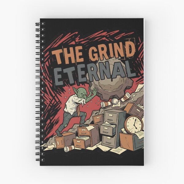 Item preview, The Grind Eternal | Sisyphus Goblin & Corporate Burnout Art designed and sold by GhostMode404.