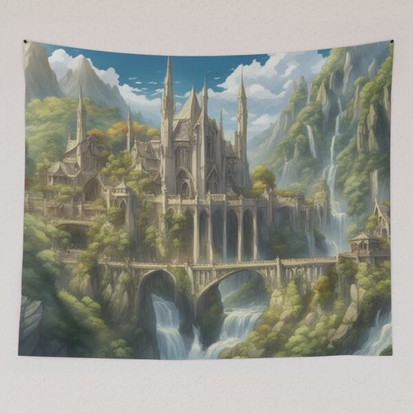 Item preview, Poster Rivendell - The Lord Of The Rings Painting designed and sold by pameLlapOllis.