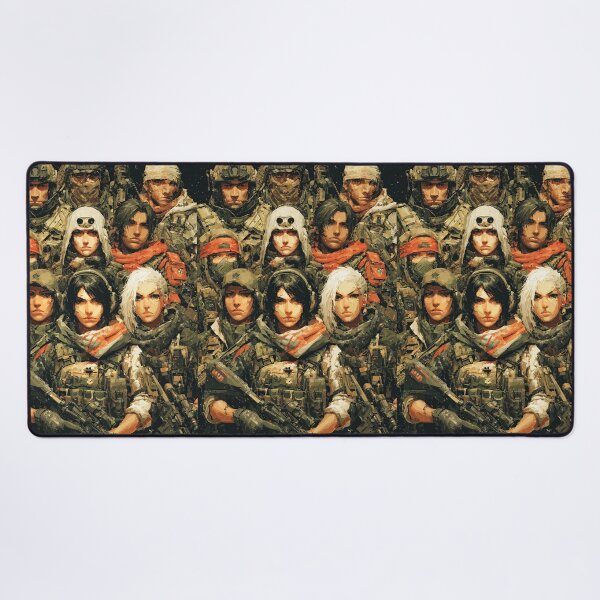 Item preview, Mixed Army Platoon Faces In Vintage Camouflage Style designed and sold by Piotrek0001.