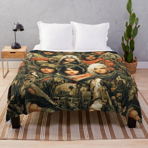Item preview, Mixed Army Platoon Faces In Vintage Camouflage Style designed and sold by Piotrek0001.