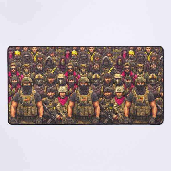 Item preview, Crowded Poster Of Mercenaries In Comic Book Style designed and sold by Piotrek0001.