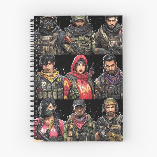 Item preview, Nine Dark Tactical Operators In A Grid Layout designed and sold by Piotrek0001.