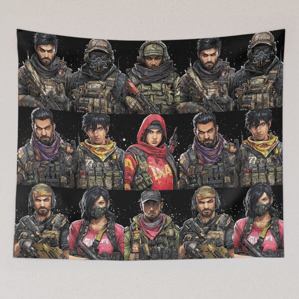 Item preview, Nine Dark Tactical Operators In A Grid Layout designed and sold by Piotrek0001.