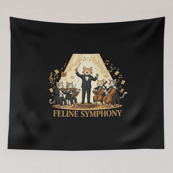 Item preview,  Cat Violin Orchestra | Feline Symphony Group | Cat Musicians Ensemble Tee designed and sold by GeniePixel.
