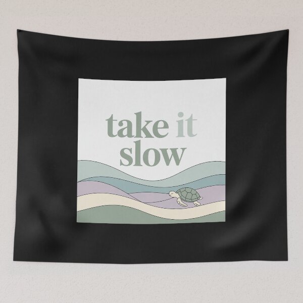 Item preview, Take It Slow | Cute Turtle Self Care Design designed and sold by Shiwwa.