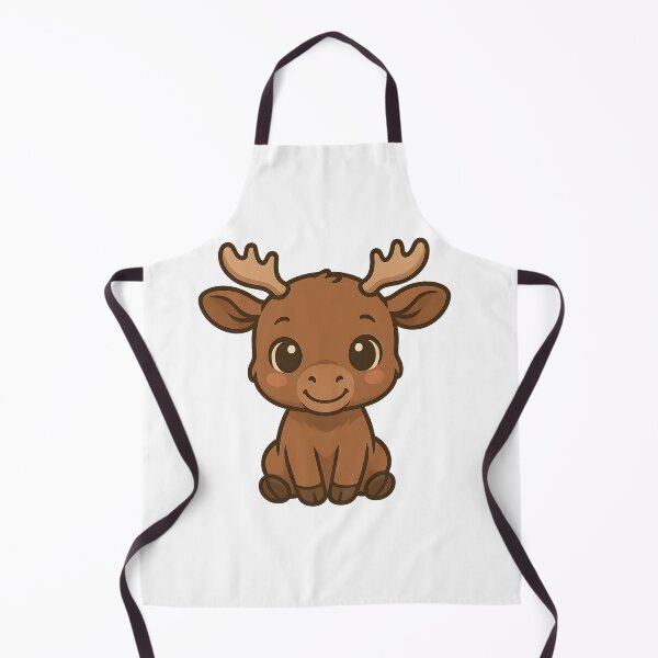 Item preview, Chibi Baby Moose Calf – Ultra Cute Cartoon Woodland Animal mr zgredzio designed and sold by mr-zgredzio.