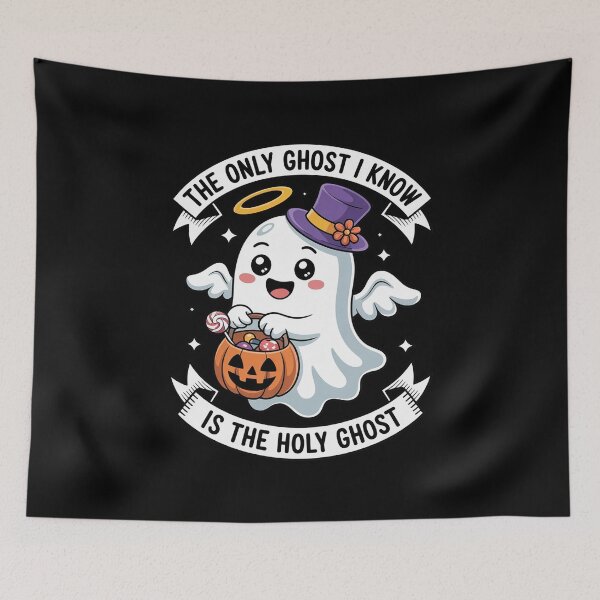 Item preview, The Only Ghost I Know is The Holy Ghost Halloween Boo designed and sold by Tatianamiobi.