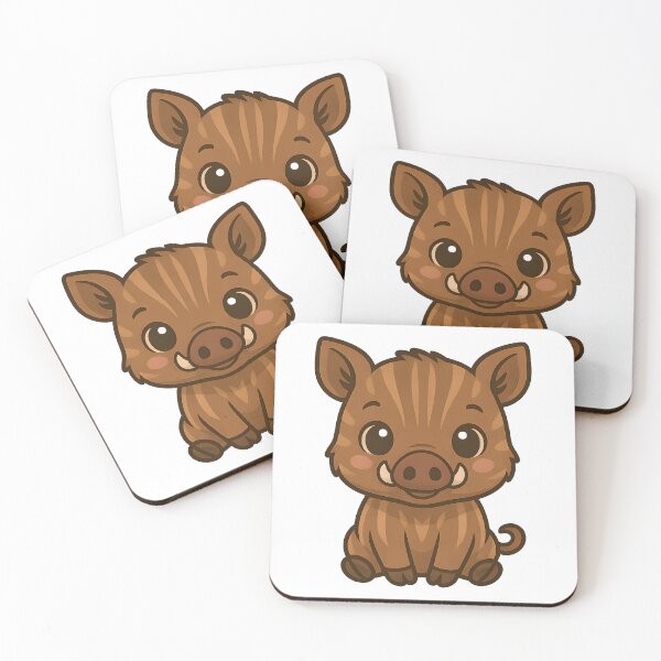 Item preview, Chibi Baby Wild Boar – Ultra Cute Cartoon Forest Piglet mr zgredzio designed and sold by mr-zgredzio.