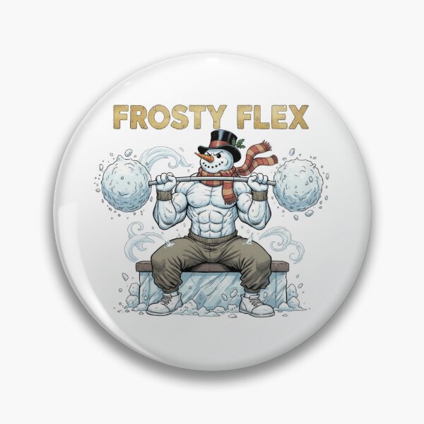 Item preview, Funny frosty flex snowman gym  – muscular holiday weightlifter art | epic Christmas workout tee gift for lifters designed and sold by wellie-chic.