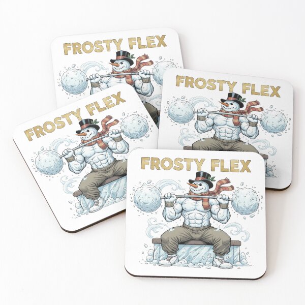 Item preview, Funny frosty flex snowman gym  – muscular holiday weightlifter art | epic Christmas workout tee gift for lifters designed and sold by wellie-chic.