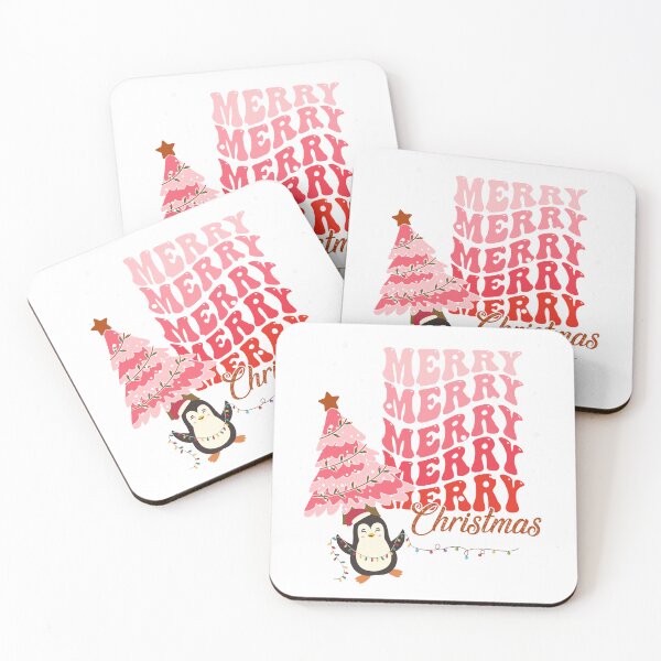 Item preview, Penguin Decorating Pink Christmas Tree designed and sold by IN Tales.