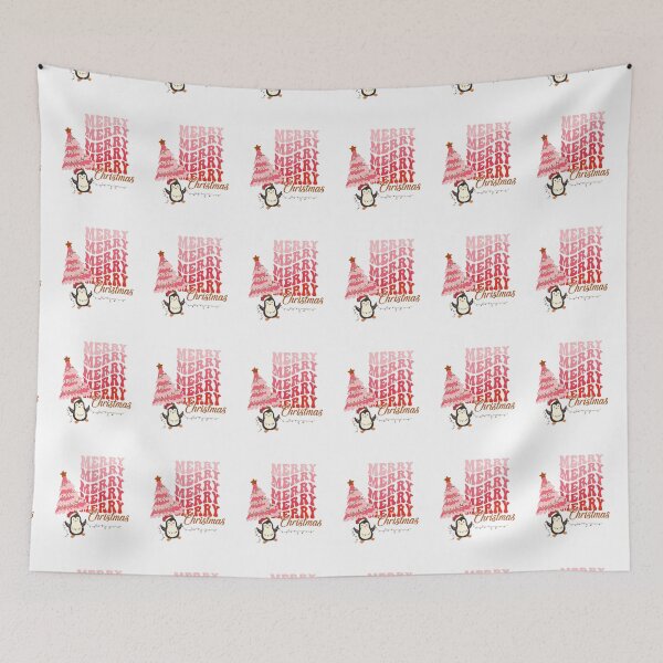 Item preview, Penguin Decorating Pink Christmas Tree designed and sold by IN Tales.