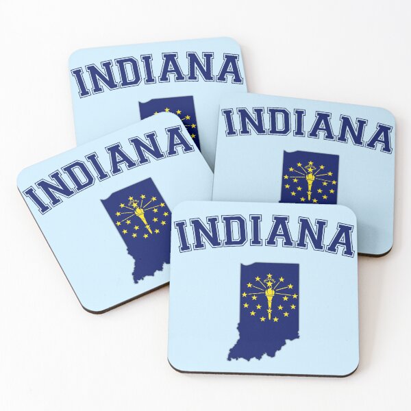 Item preview, Indiana Pride - State Map & Torch Vintage Varsity Design designed and sold by mashmosh.