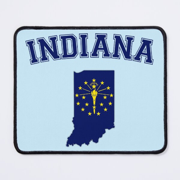 Item preview, Indiana Pride - State Map & Torch Vintage Varsity Design designed and sold by mashmosh.