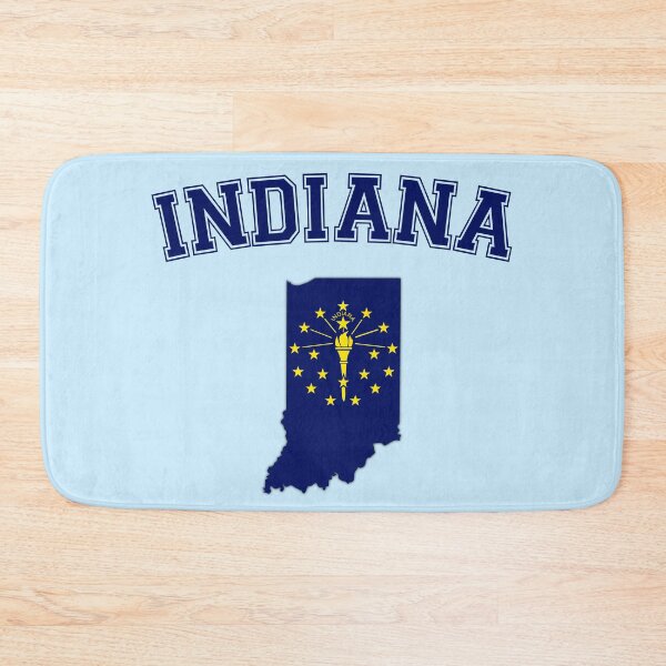 Item preview, Indiana Pride - State Map & Torch Vintage Varsity Design designed and sold by mashmosh.