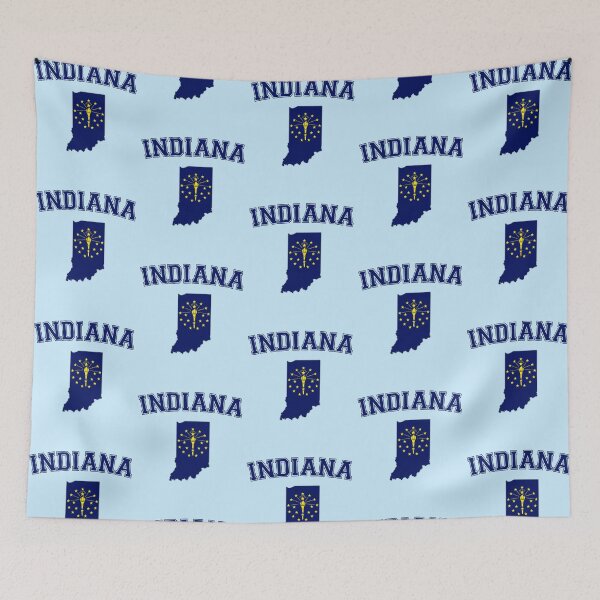 Item preview, Indiana Pride - State Map & Torch Vintage Varsity Design designed and sold by mashmosh.