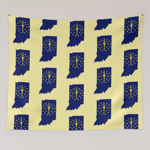 Item preview, Indiana State Flag Silhouette - Pride of the Hoosiers designed and sold by mashmosh.